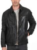 Men Real Lambskin Leather Jacket KM078