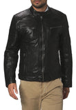 Men Real Lambskin Leather Jacket KM079