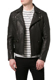 Men Real Lambskin Leather Jacket KM090