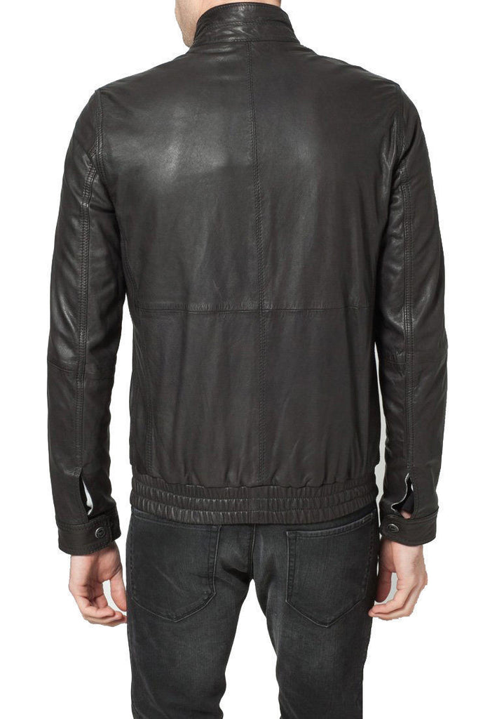 Biker Jacket - Men Real Lambskin Leather Jacket KM092 - Koza Leathers