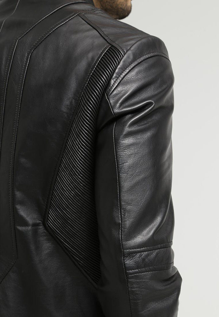 Biker Jacket - Men Real Lambskin Leather Jacket KM093 - Koza Leathers