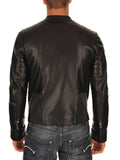 Biker Jacket - Men Real Lambskin Leather Jacket KM097 - Koza Leathers