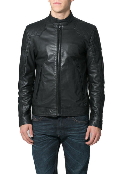 Men Real Lambskin Leather Jacket KM098 - Koza Leathers