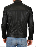 Biker Jacket - Men Real Lambskin Leather Jacket KM101 - Koza Leathers
