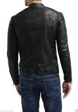 Biker Jacket - Men Real Lambskin Leather Jacket KM104 - Koza Leathers