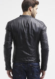Biker Jacket - Men Real Lambskin Leather Jacket KM106 - Koza Leathers