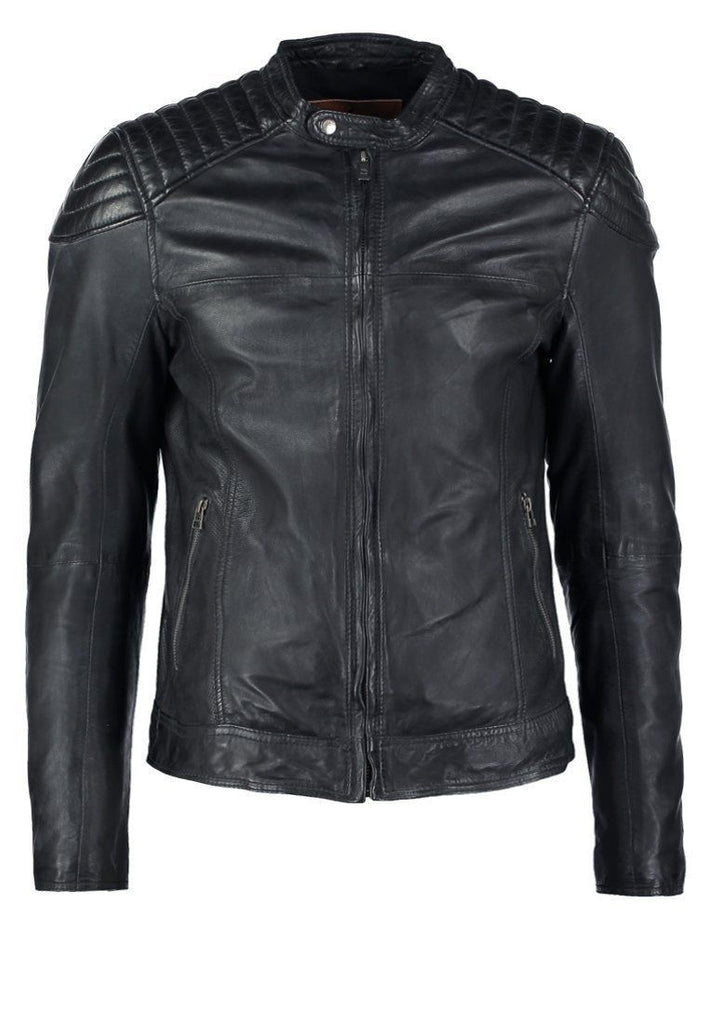 Biker Jacket - Men Real Lambskin Leather Jacket KM106 - Koza Leathers