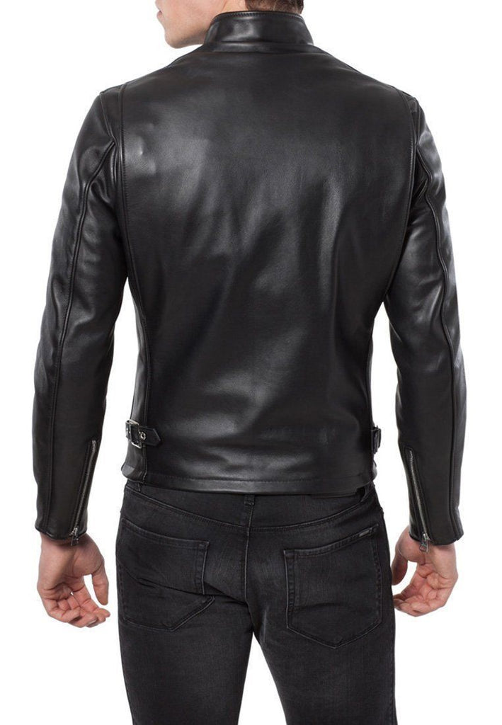 Biker Jacket - Men Real Lambskin Leather Jacket KM113 - Koza Leathers