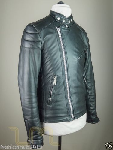 Biker Jacket - Men Real Lambskin Leather Jacket KM116 - Koza Leathers