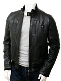 Men Real Lambskin Leather Jacket KM119