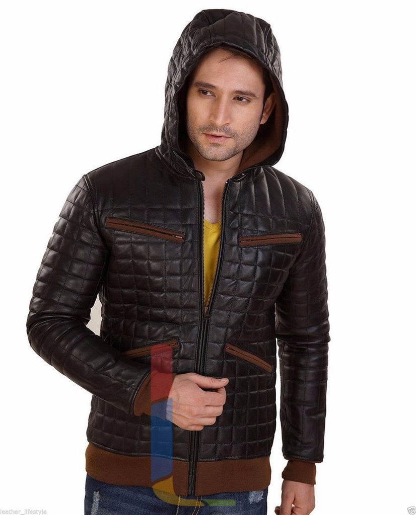 Biker Jacket - Men Real Lambskin Leather Jacket KM128 - Koza Leathers