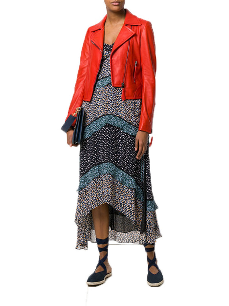 Biker / Motorcycle Jacket - Women Real Lambskin Leather Biker Jacket KW539 - Koza Leathers