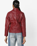 Biker / Motorcycle Jacket - Women Real Lambskin Leather Biker Jacket KW554 - Koza Leathers