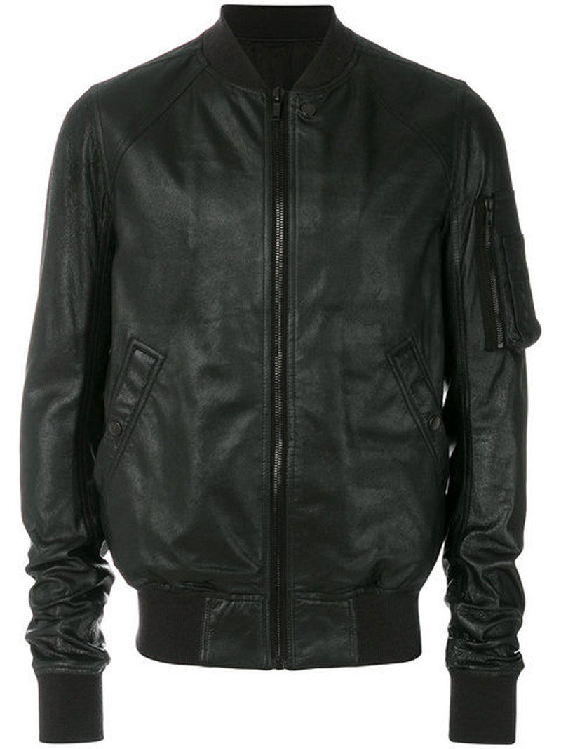 Biker Jacket - Men Real Lambskin Motorcycle Leather Biker Jacket KM373 - Koza Leathers