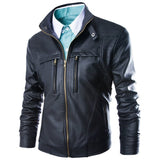 Men Real Lambskin Motorcycle Leather Biker Jacket KM584