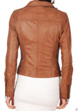 Biker / Motorcycle Jacket - Women Real Lambskin Leather Jacket KW015 - Koza Leathers