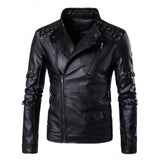 Men Real Lambskin Motorcycle Leather Biker Jacket KM588