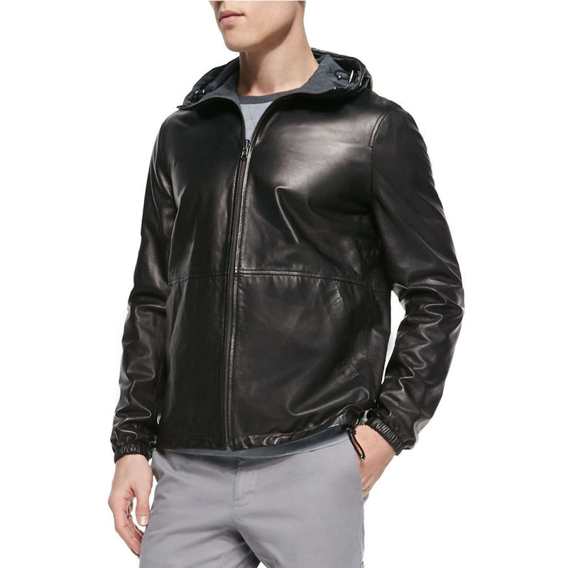 Biker Jacket - Men Real Lambskin Motorcycle Leather Biker Jacket KM327 - Koza Leathers