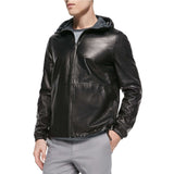 Men Real Lambskin Motorcycle Leather Biker Jacket KM327