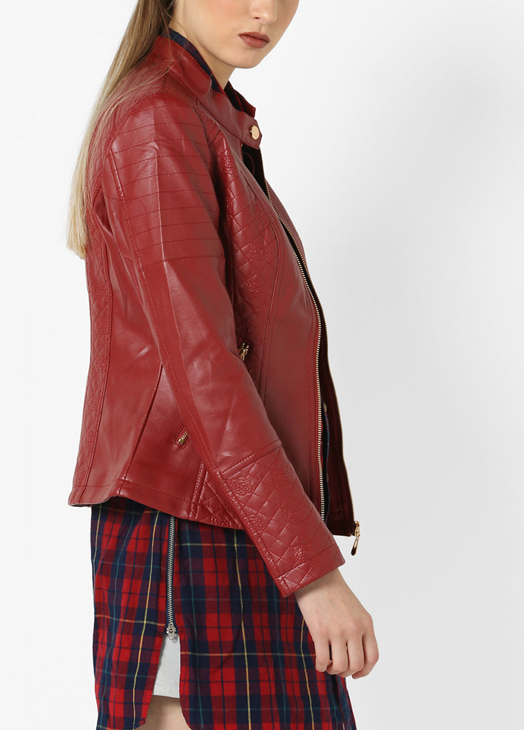 Biker / Motorcycle Jacket - Women Real Lambskin Leather Biker Jacket KW575 - Koza Leathers