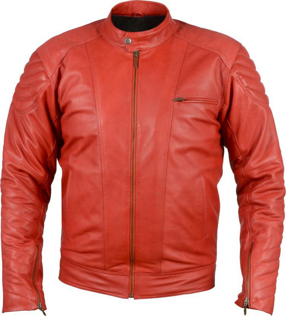 Biker Jacket - Men Real Lambskin Motorcycle Leather Biker Jacket KM399 - Koza Leathers