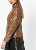 Biker / Motorcycle Jacket - Women Real Lambskin Leather Biker Jacket KW576 - Koza Leathers