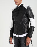 Men Real Lambskin Motorcycle Leather Biker Jacket KM252