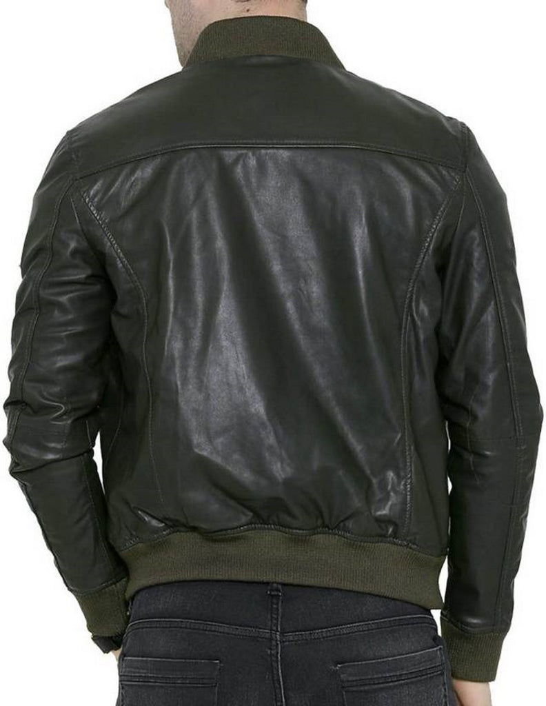 Biker Jacket - Men Real Lambskin Motorcycle Leather Biker Jacket KM400 - Koza Leathers