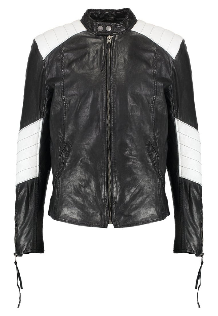 Biker Jacket - Men Real Lambskin Motorcycle Leather Biker Jacket KM252 - Koza Leathers