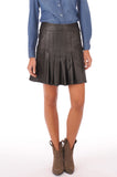 Women Real Lambskin Leather Slim Fit Skirt WS063