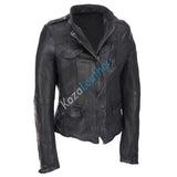 Koza Leathers Women's Real Lambskin Leather Bomber Jacket KW115