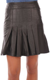 Knee Length Skirt - Women Real Lambskin Leather Slim Fit Skirt WS063 - Koza Leathers