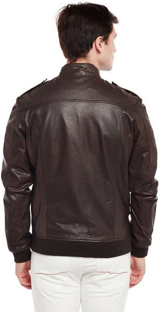 Biker Jacket - Men Real Lambskin Motorcycle Leather Biker Jacket KM401 - Koza Leathers