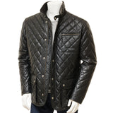 Men Real Lambskin Motorcycle Leather Biker Jacket KM331