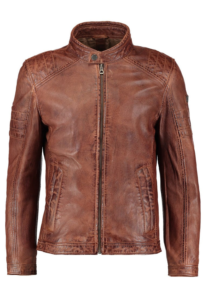 Biker Jacket - Men Real Lambskin Motorcycle Leather Biker Jacket KM254 - Koza Leathers