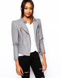 Women Real Lambskin Leather Biker Jacket KW040