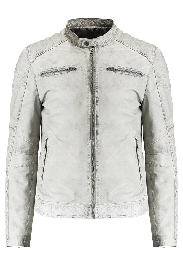 Biker Jacket - Men Real Lambskin Motorcycle Leather Biker Jacket KM255 - Koza Leathers