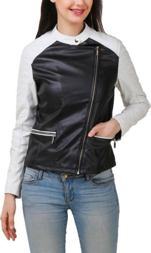 Biker / Motorcycle Jacket - Women Real Lambskin Leather Biker Jacket KW397 - Koza Leathers