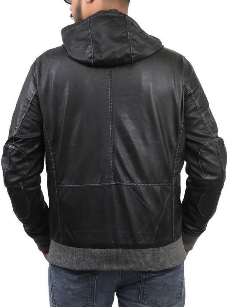 Biker Jacket - Men Real Lambskin Motorcycle Leather Biker Jacket KM404 - Koza Leathers