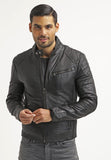 Men Real Lambskin Leather Jacket KM006