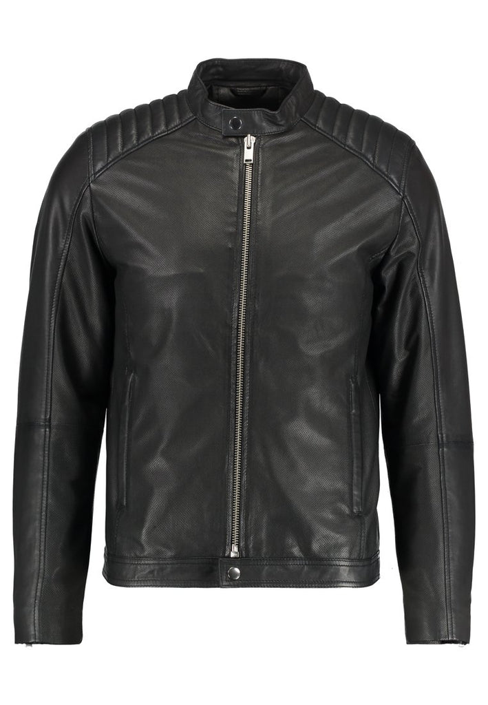 Biker Jacket - Men Real Lambskin Motorcycle Leather Biker Jacket KM257 - Koza Leathers