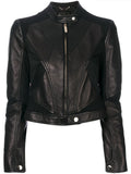 Women Real Lambskin Leather Biker Jacket KW540
