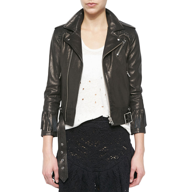 Biker / Motorcycle Jacket - Women Real Lambskin Leather Biker Jacket KW444 - Koza Leathers