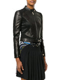Biker / Motorcycle Jacket - Women Real Lambskin Leather Biker Jacket KW540 - Koza Leathers