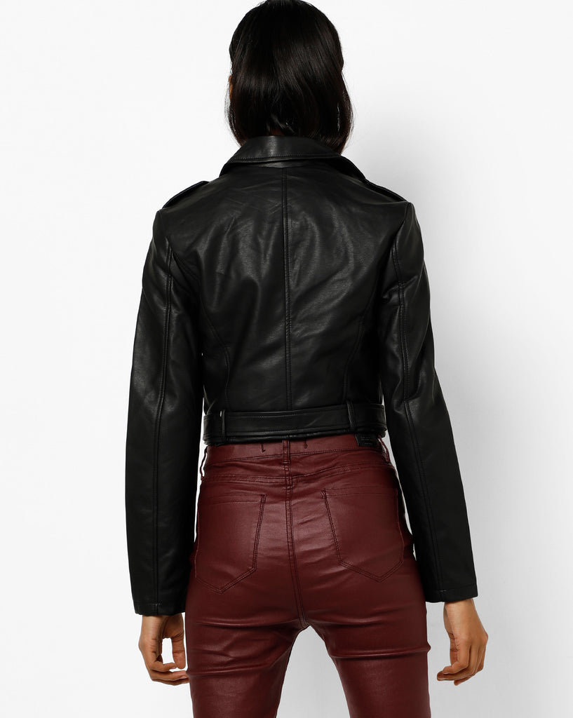 Biker / Motorcycle Jacket - Women Real Lambskin Leather Biker Jacket KW555 - Koza Leathers