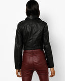 Biker / Motorcycle Jacket - Women Real Lambskin Leather Biker Jacket KW555 - Koza Leathers