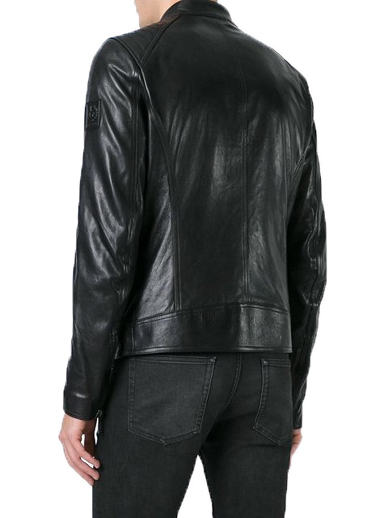Biker Jacket - Men Real Lambskin Motorcycle Leather Biker Jacket KM355 - Koza Leathers