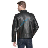 Koza Leathers Men's Genuine Lambskin Bomber Leather Jacket NJ019
