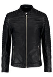Biker Jacket - Men Real Lambskin Motorcycle Leather Biker Jacket KM260 - Koza Leathers