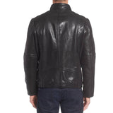 Biker Jacket - Men Real Lambskin Motorcycle Leather Biker Jacket KM335 - Koza Leathers